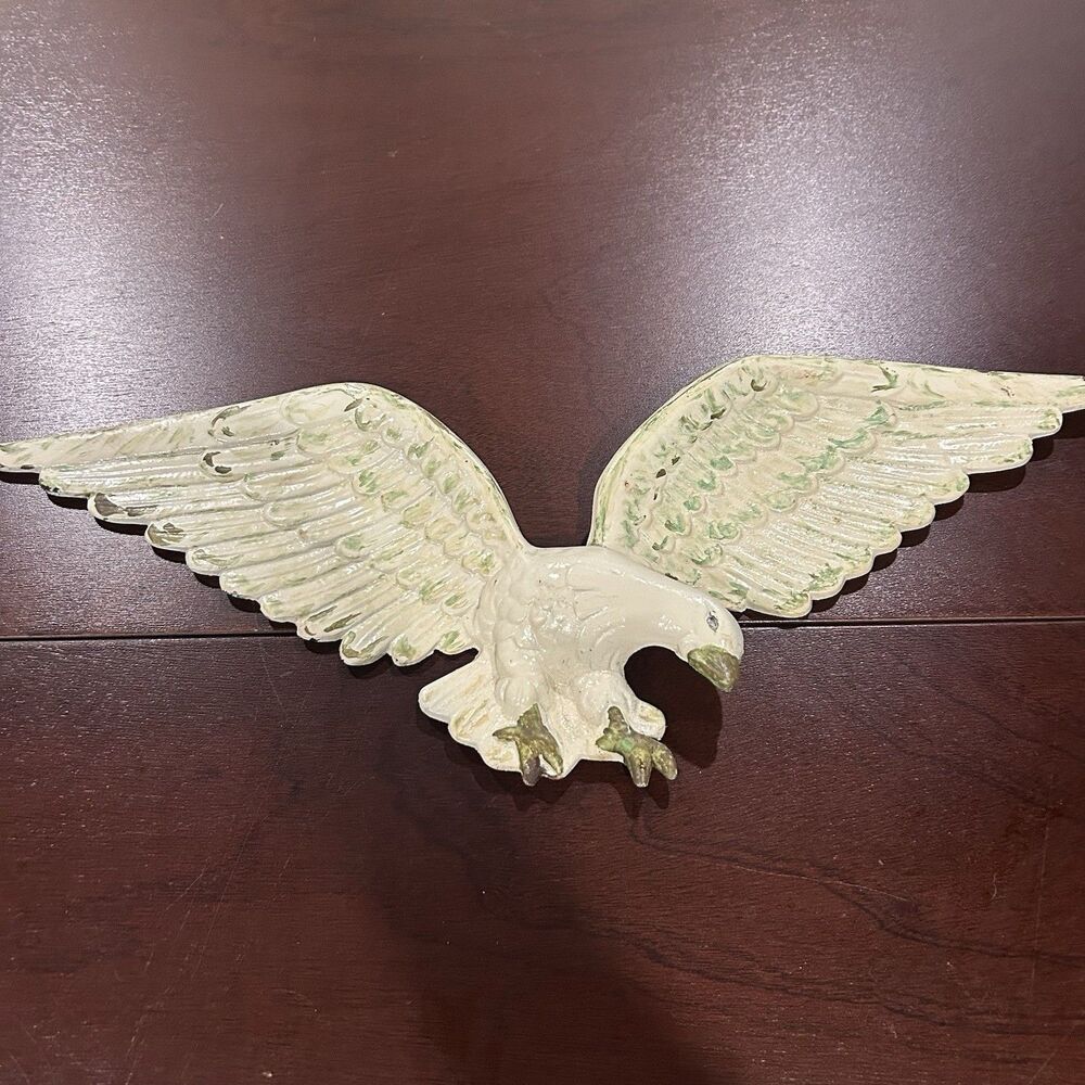 Vintage Royal Cast Iron Flying Eagle Wall Plaque 23” Wingspan Americana Decor